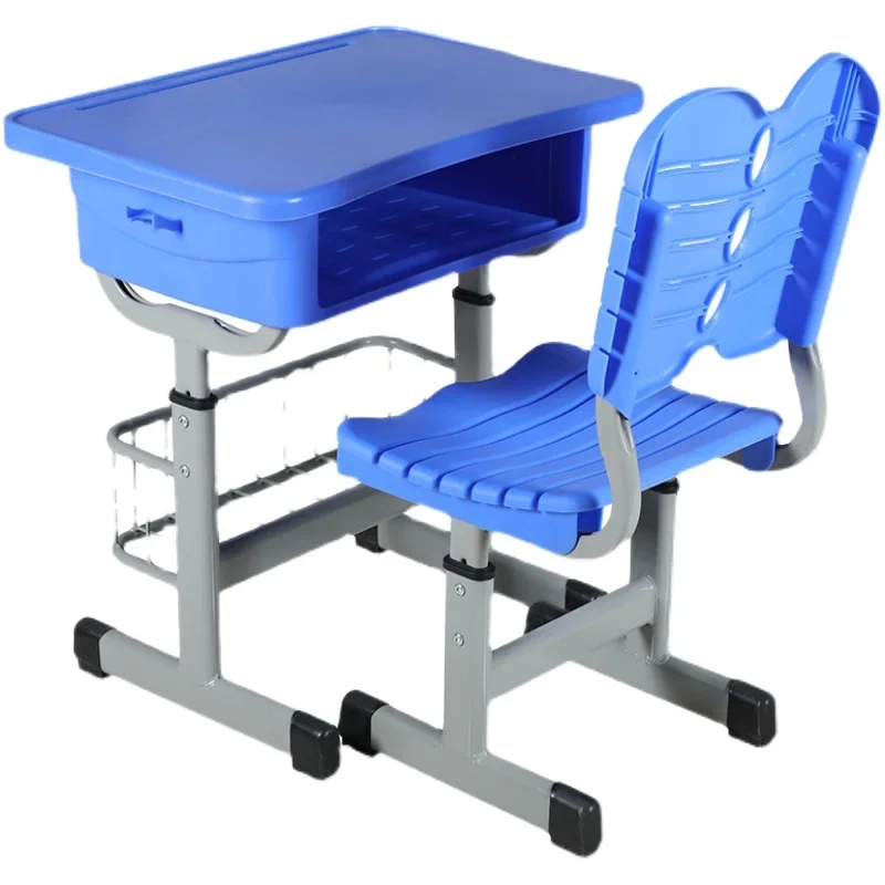 

Thickened children's primary and secondary school students cram school desks and chairs School classroom training Plastic desks