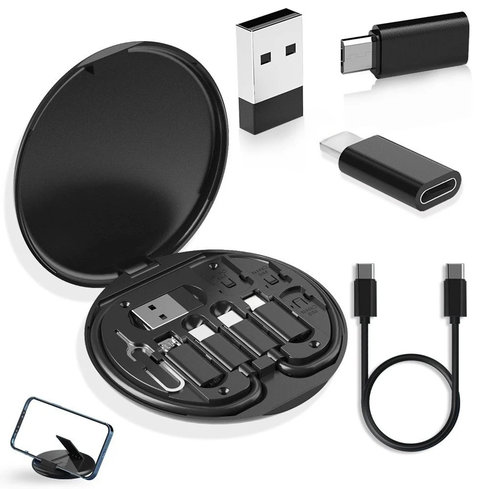 USB-Datenkabel mit Schnellladefunktion und Aufbewahrungsbox, multifunktionale digitale und elektronische Aufbewahrungsbox für Kleinzubehör – Detail 6