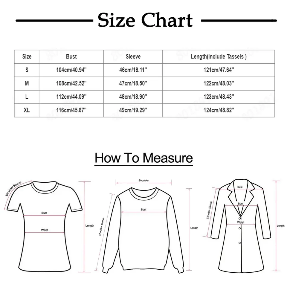 Women Colorful Cardigan Long Sleeve Knitted Open Front Loose Warm Sweater Coat with Tassel Floor Length Autumn Winter Jackets