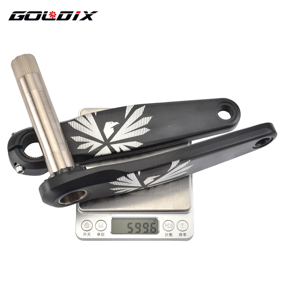 GOLDIX MTB Bike Crankset 170/175mm Crank 3 Bolt Direct Mount 0mm Offset Chainring 30T 32T 36T 38T Aluminum Alloy with Bottom