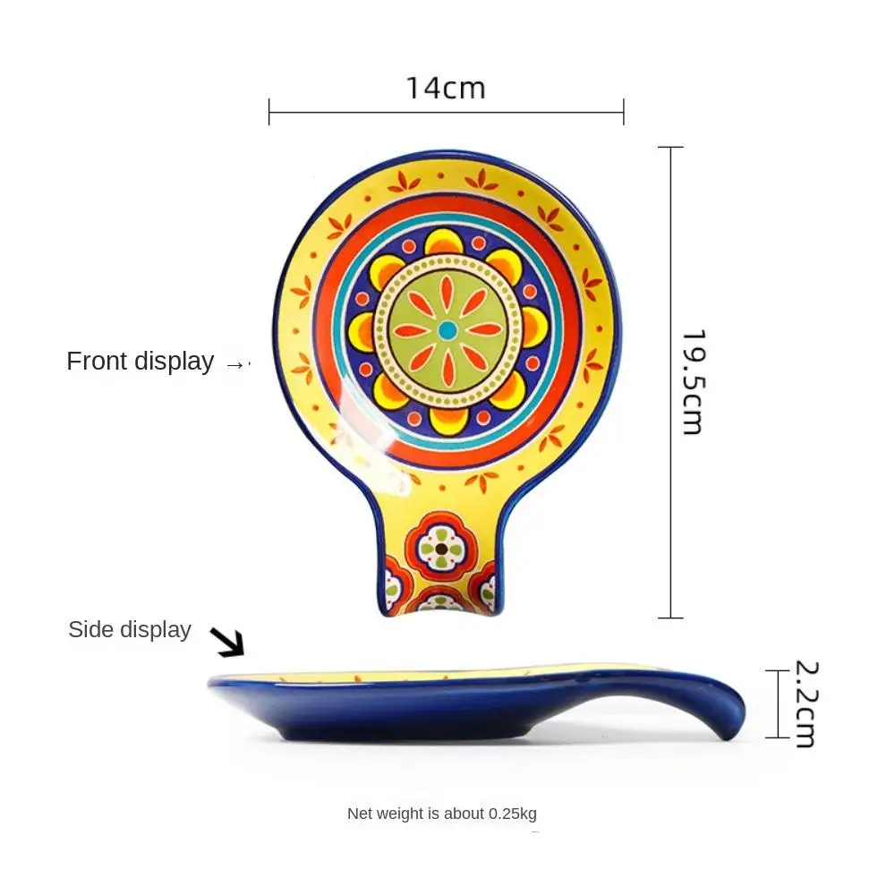 Warming Gift Ceramic Spoon Rest Havana Latin European Style Tableware Dishwasher Safe 7.5 X 5.5 Inches Spoon Holders House