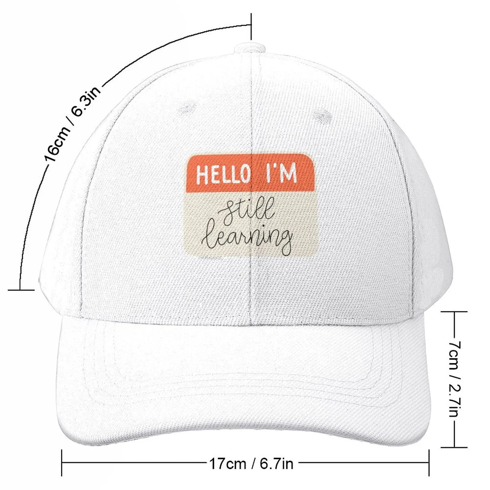 Hello I’m...Still Learning - The Peach Fuzz Baseball Cap Cosplay Beach black Men's Caps Women's