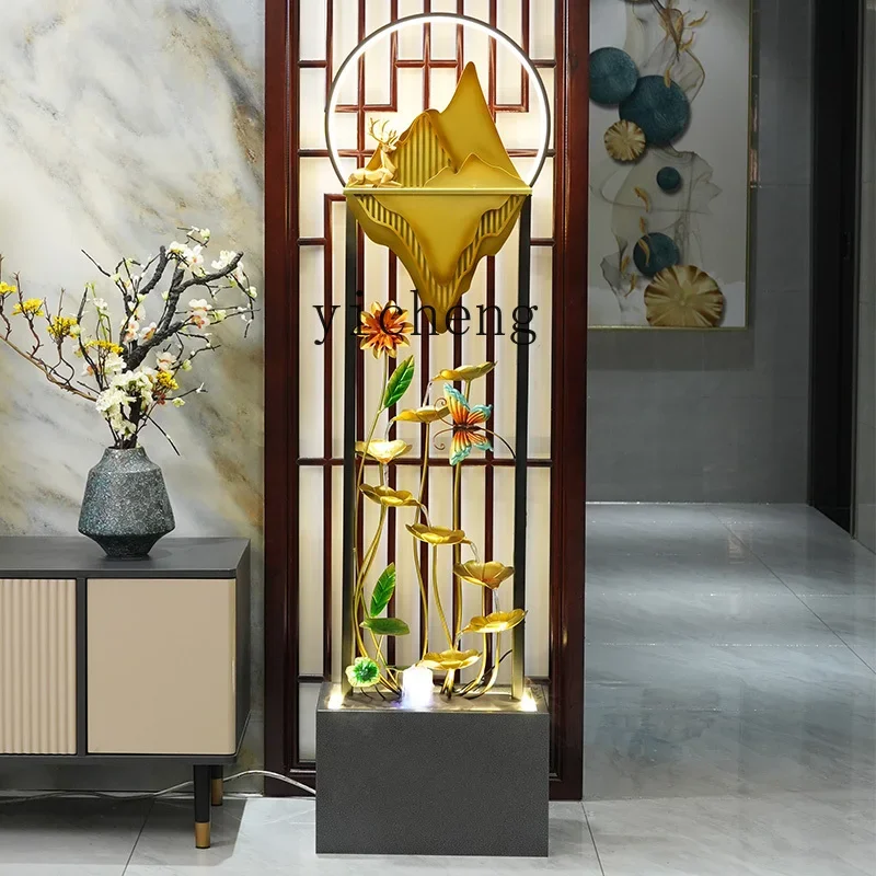 A31- Flowing Water Fountain Ornament Wealth-Generating Water Feature Side Floor Decoration