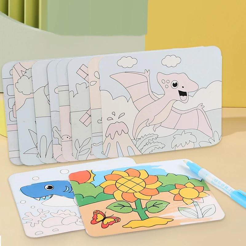 Peinture au sable en bois Montessori pour enfants, jeu de Graffiti, bac à sable éducatif, formation des compétences pratiques, jouets de dessin pour enfants