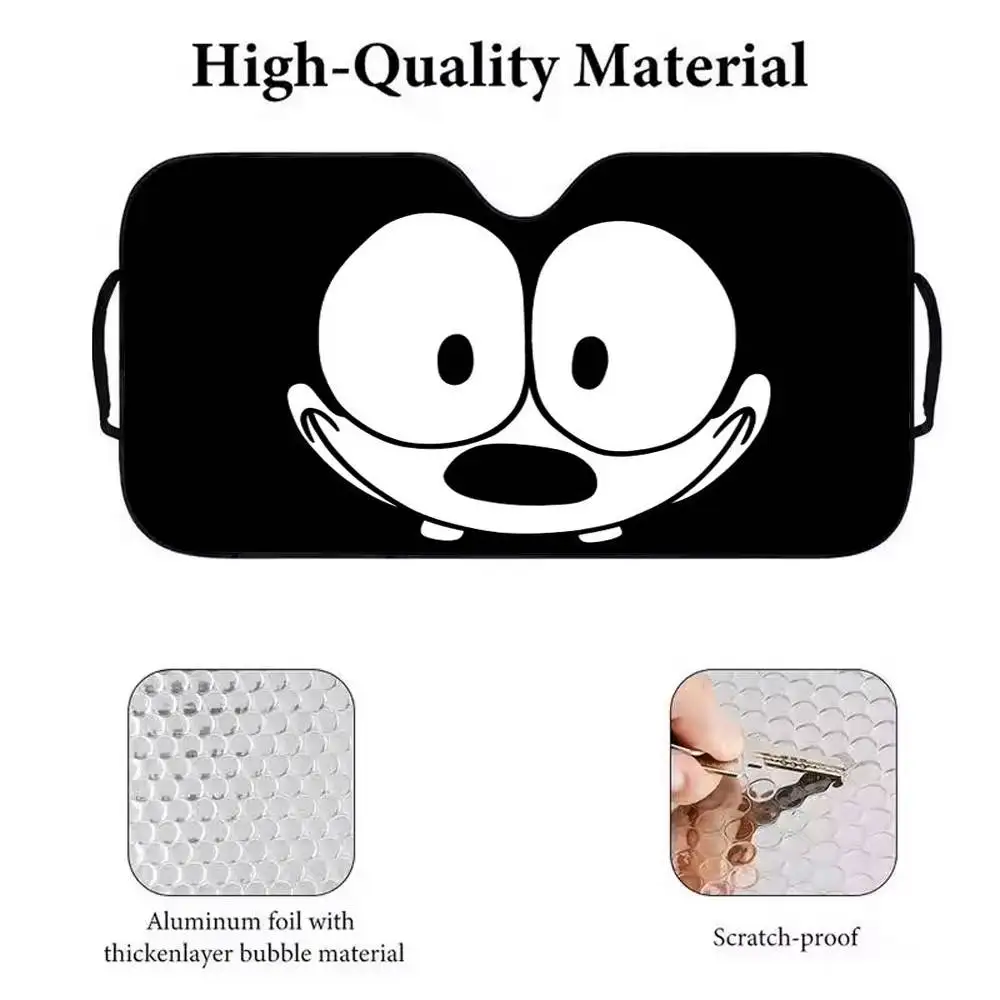 Pare-soleil de voiture f-felix, dessin animé drôle, mignon c-cat, Protection Anti-UV, pare-soleil avant pour l'intérieur du véhicule