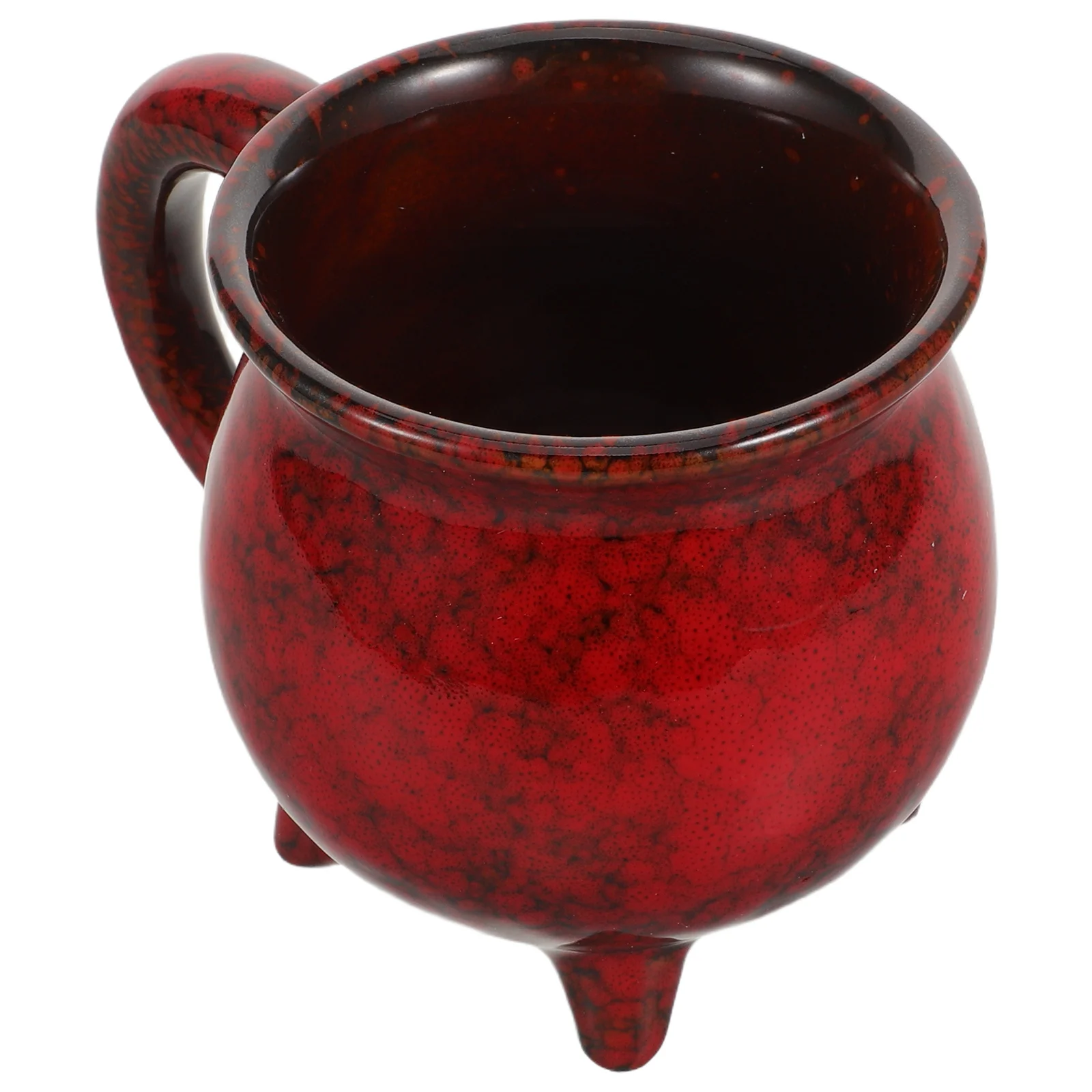 

350Ml Spooky Coffee Mug - Halloween Ceramic Cup with Cauldron Shape - Functional Microwave Safe Mug for Daily Drinkware