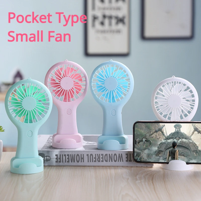 USB Handheld Mini Fan Portable USB Charging Silent Desk Small Fans Pocket Hand-held Fan Student Office Cute Small Cooling Fans