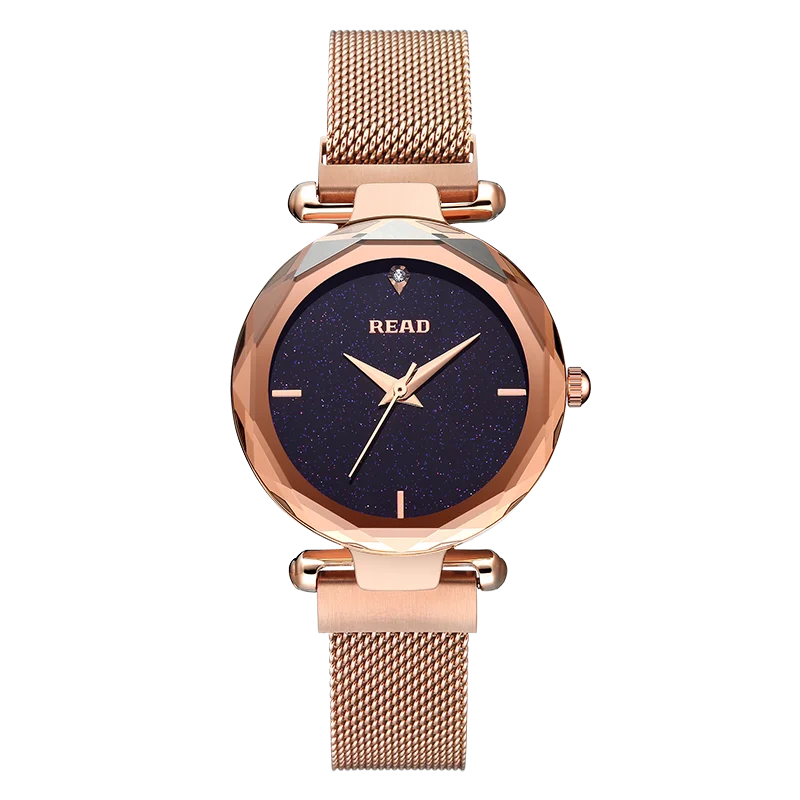 READ Ladies Quartz Watch | Stainless Steel Mesh Band | Magnetic Clasp | Starry Dial | 30M Daily Water Resistant Wrist Watch