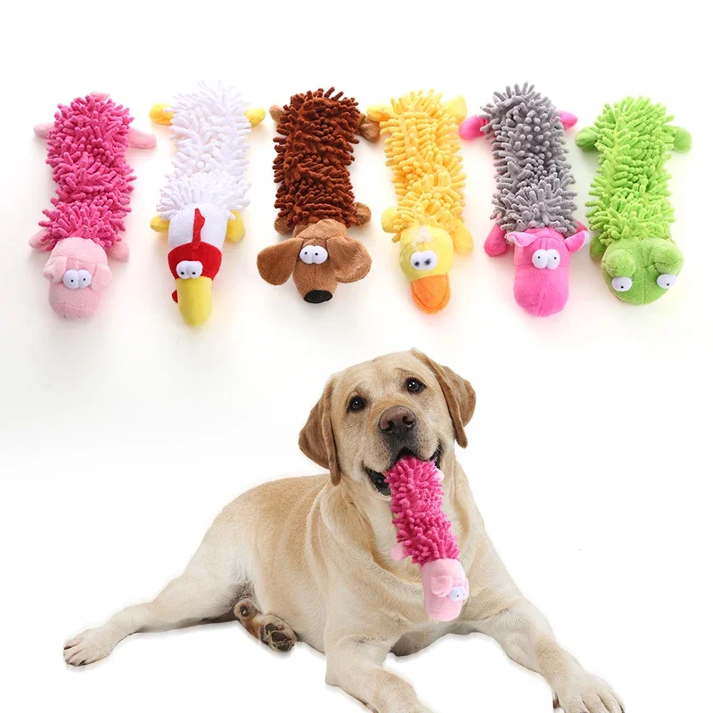 Juguete peluche chirriante para perro: masticar y limpiar dientes - imagen 2