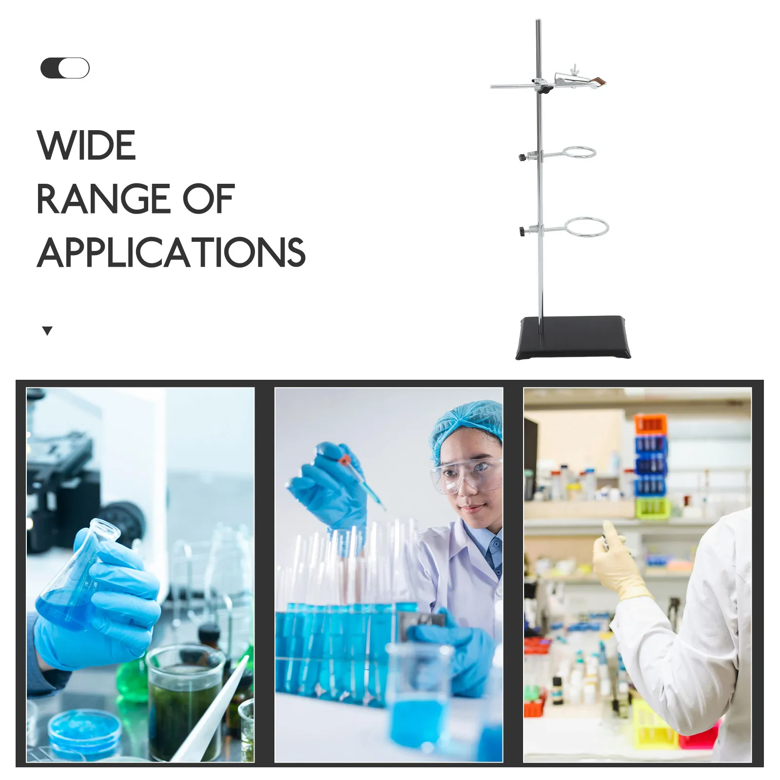 Laboratory Iron Stand Stainless Steel Clamp Ring Holder Chemistry Lab Teaching Experimental Equipment Test Tube Holder Support view 4