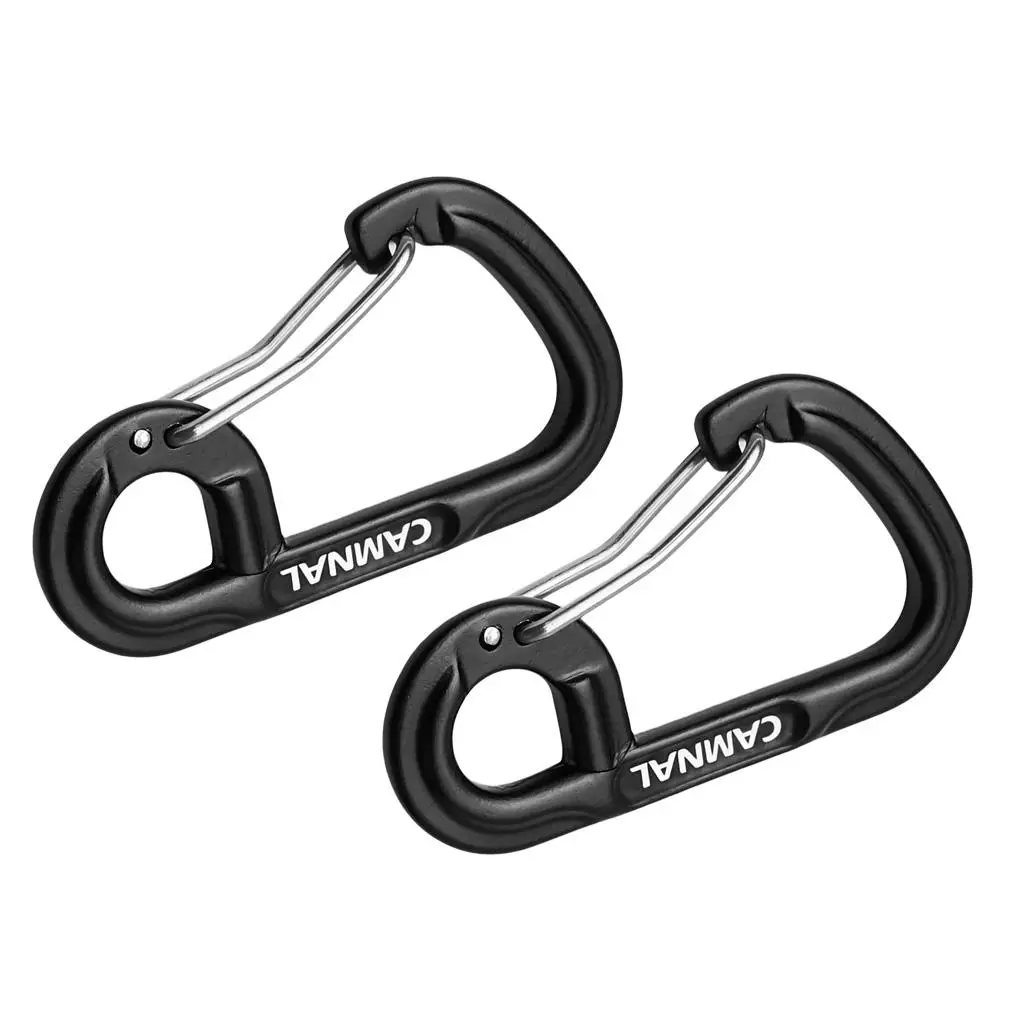 2Pcs Carabiner Keychain for Hammock Camping Backpacking Dog Leash Quick Release Spring Hook Camping Tent Hiking Pole Accessories