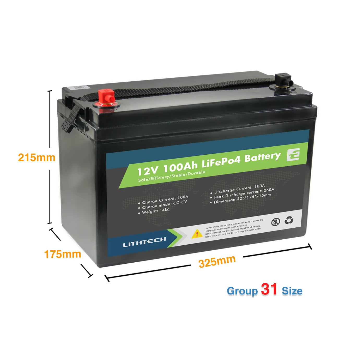 Deep Cycle Rechargeable Lithium Ion Lifepo4 Solar Battery 12v 100ah Lithium Ion Battery 12v