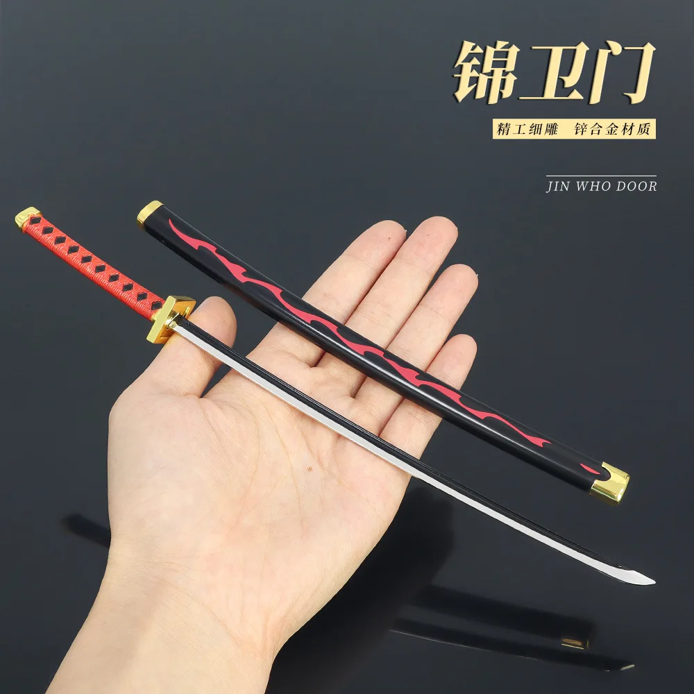 26cm Burning Sword Kinemon OP One Katana Blade Weapon Model Piece Anime Peripheral Home Ornament Decoration Toy for Male Boy Kid