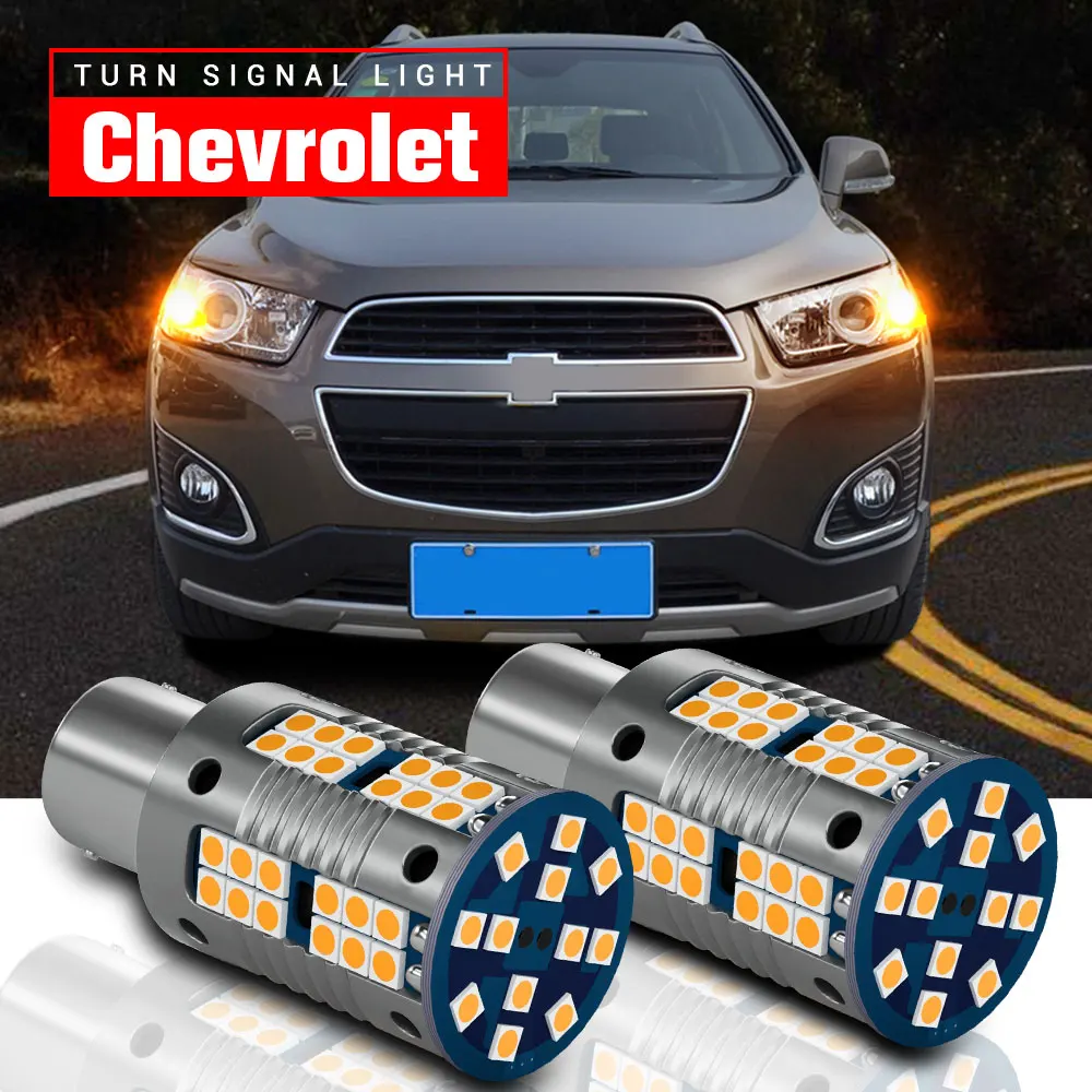 2pcs LED Turn Signal Light Lamp Blub PY21W 7507 BAU15S Canbus For Chevrolet Captiva 2006-2018 Epica 2005-2011 Lacetti 2005-2011