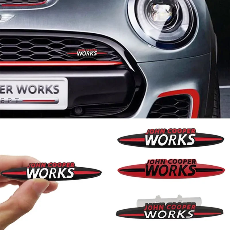 JCW-Emblema de John Cooper Works, Decalques para Mini Coopers, Clubman, Countryman Adesivos de carro, R50, R52, R53, R55, R56, R57, R58, F55, Metal