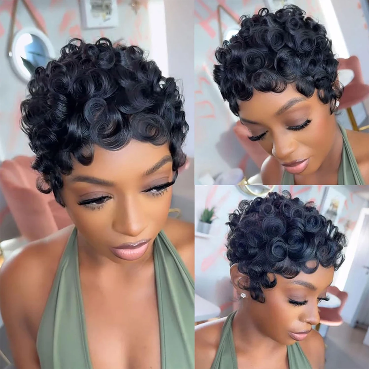Pixie Cut Perücke aus Echthaar – Glueless Wear And Go Human Hair Wig Bewertung und Preis