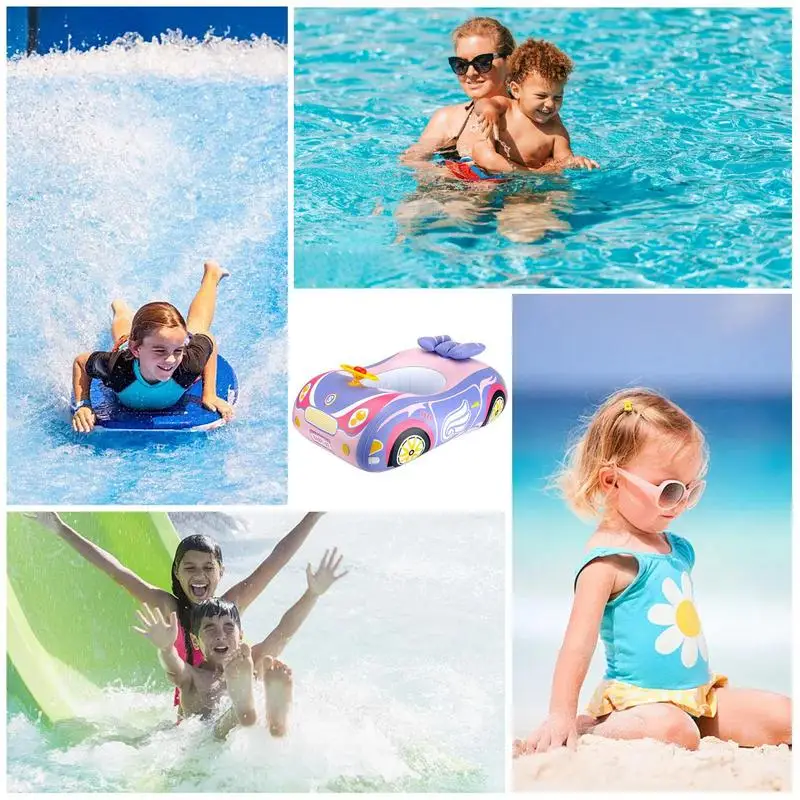 Floats For Kids Car Shape Inflatable Pool Float Inflatable Pool Toy For Kids Ages 3 Lake Beach Party Pool Toys Outdoor Games