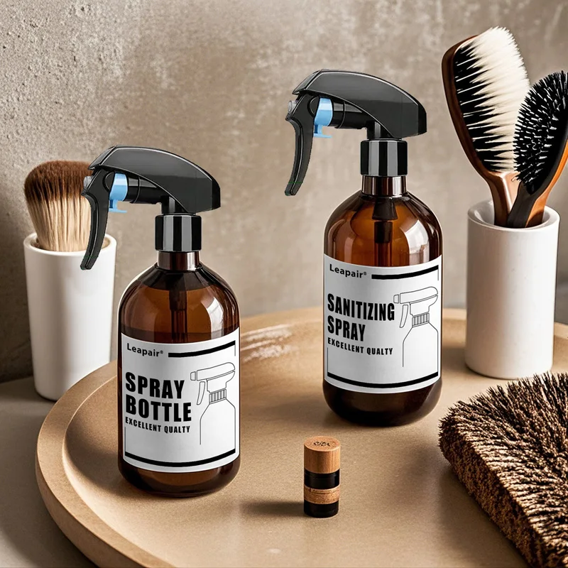 With Label Refillable Spray Bottle 500ml Refillable Mist Sprayer Empty Sanitizing Bottle for Home Cleaning Plant Watering