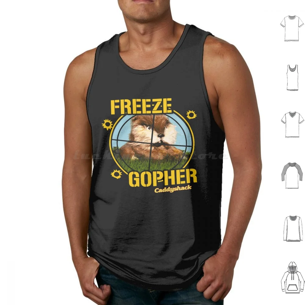 Caddyshack Film Freeze Gopher Tri-Blend Tank Tops Vest Sleeveless Caddyshack Funny Bill Murray Golf Movie Chevy Chase