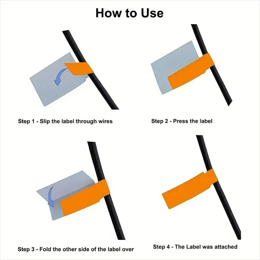 Etichette per cavi impermeabili Le etichette possono scrivere su etichette per cavi autoadesive Scrittura a mano Etichette adesive a 8 colori Etichette per cavi