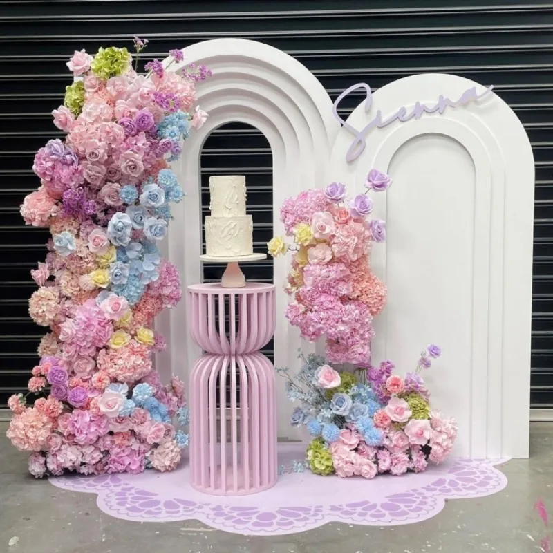 Custom Wedding Decoration Arch Birthday Party Stage Decoration Bridal Shower Wedding Background PVC Wedding Event Background