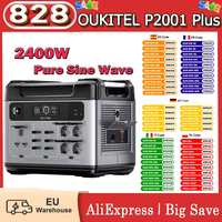 Oukitel P2001 Plus 2400W Pure Sine Wave Power Station 13 Output Ports 2048Wh Expansion App Control Energy Storage Power Station