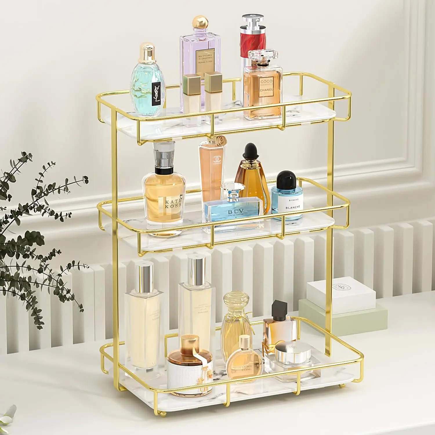 

Bathroom Organizer Countertop Perfume Organizer Makeup Organizer Cosmetics Storage Display Rack Vanity Tray Dresser Stai