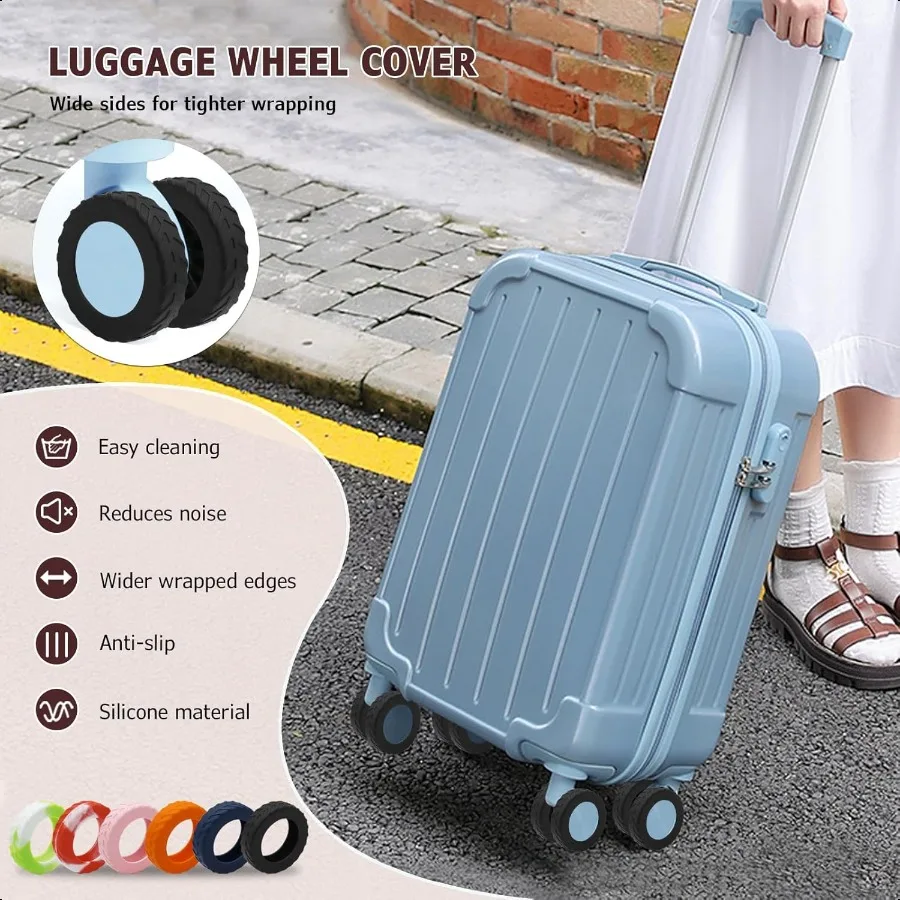 Housse de protection pour roues à compartiment Lage, paquet de 8 noirs