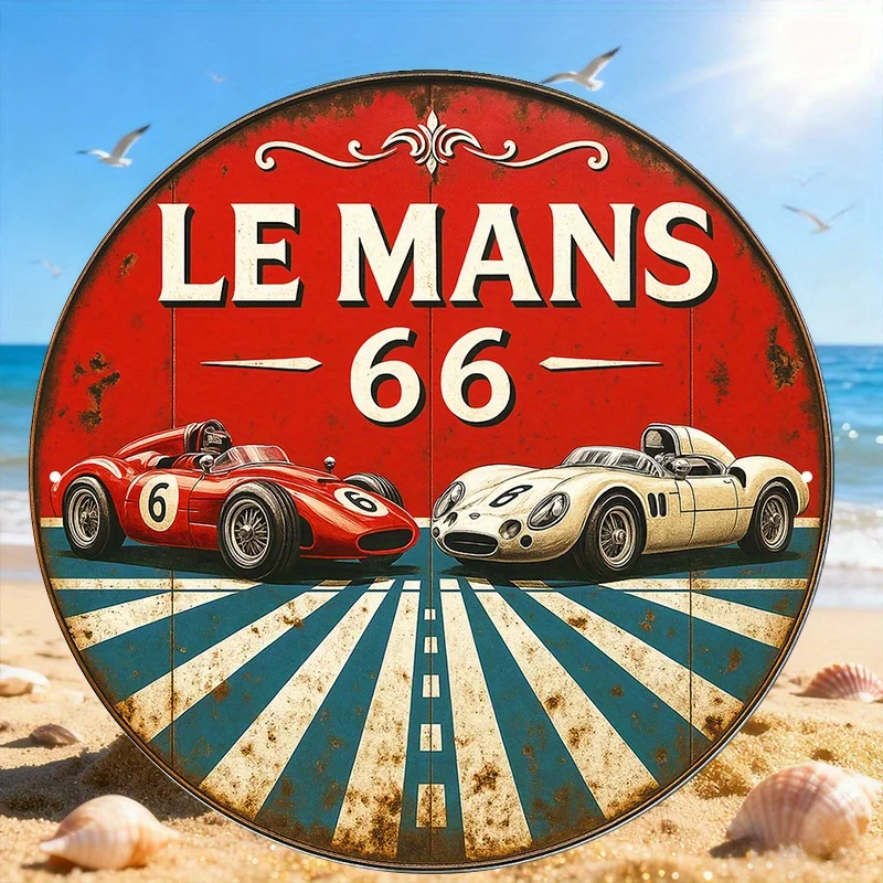 2D Flat-1pc French Aluminum Sign | Vintage Decorative Plaque Featuring 