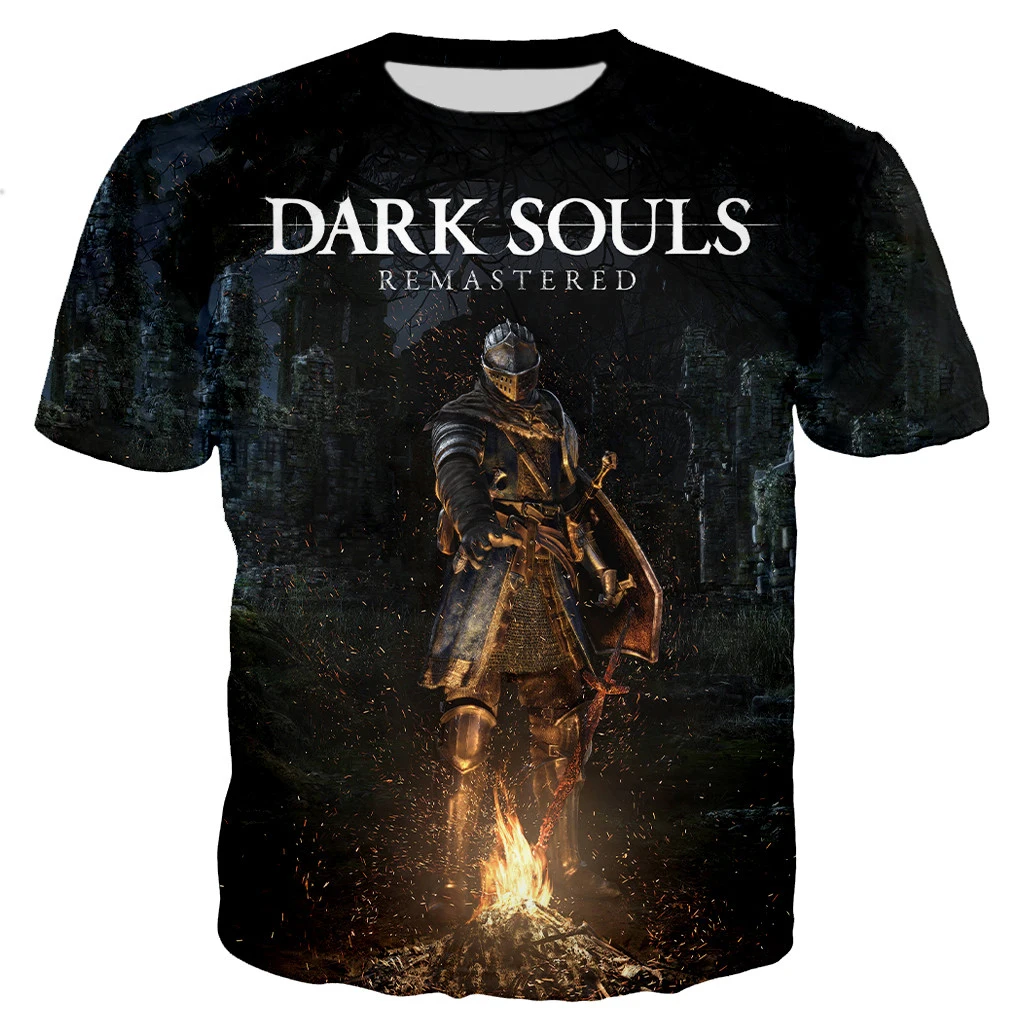 New Dark Souls T-Shirts Game 3D Print Streetwear Men Women Casual Fashion Oversized Short Sleeve T Shirt Kids Tees Tops Clothing