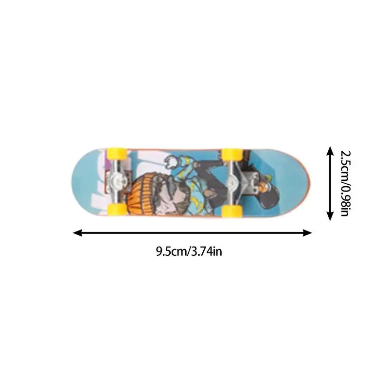 12 Styles Pattern Box Packag Beginner Mini Finger Skateboards DI Y Kits Frosted Surface Alloy Finger Skateboard Indoor Home Toys