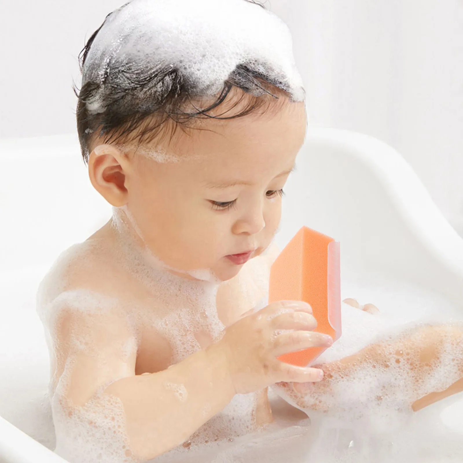 6Pcs Soft Tactile Sensory Brush Set Baby Bath Sponges for Children's Massage Hand Washing Bathing Sensory Development