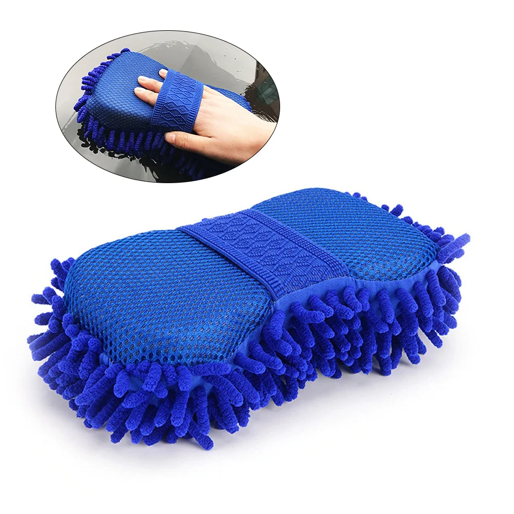 

Car Cleaning Towel Ultrafine Chenille Fiber Wash Sponge Car Wash Brushsing Equipment (Royal )