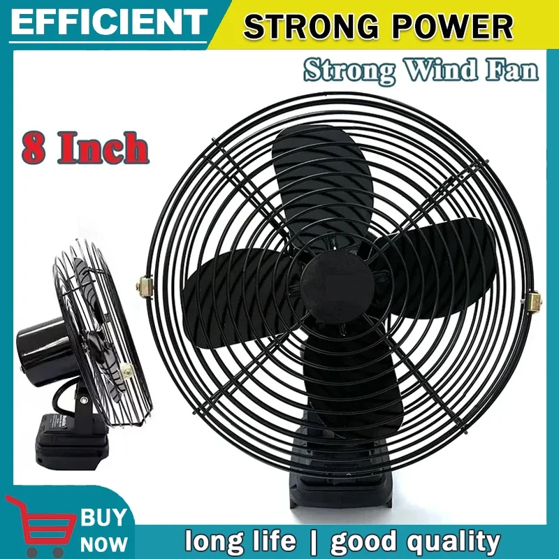 صالح ماكيتا مروحة التخييم 8 بوصة اللاسلكية في الهواء الطلق الصيد سطح المكتب المحمولة مروحة معدنية مروحة الرياح القوية صالح ماكيتا 18 فولت 20 فولت بطارية #1