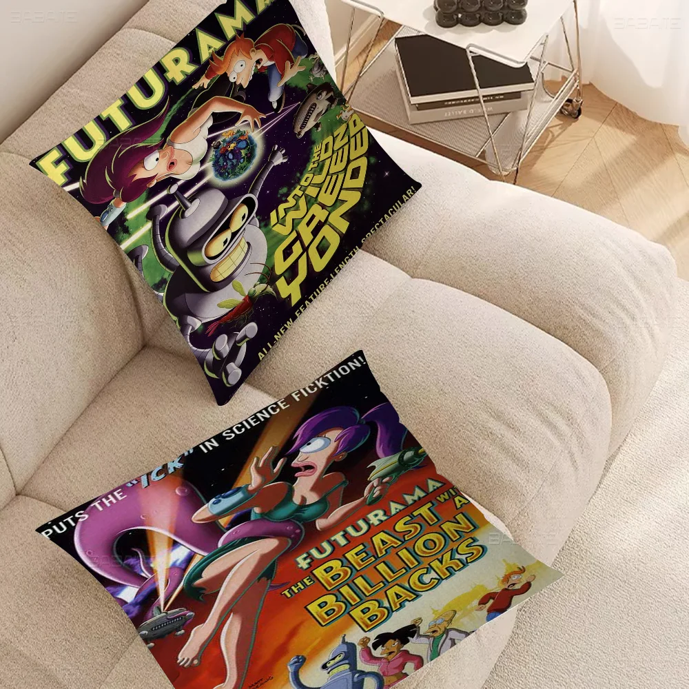 F-Futurama B-Bender Anime Pillowcases Home Bedding Decorative Pillow Cover Wedding Super Soft Pillow Case