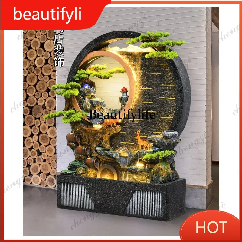A139 Water curtain wall, running water wall opens, gifts rockery running water screen circulating landscape to attract wealth