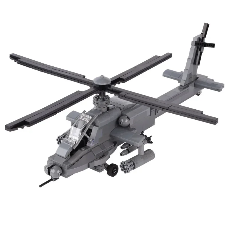 

Modern Military Weapon U.S. Armed Helicopter Apache AH-64 Aircraft Model Building Blocks Small Particles Toy Boy Gift