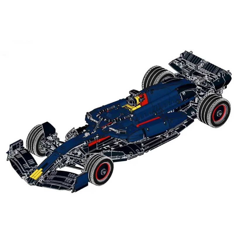 スーパーレースカーモデルビルディングキット,MOC-174398,子供用ビルディングブロック,誕生日プレゼント,スーパーB20, 1:8スケール,新品