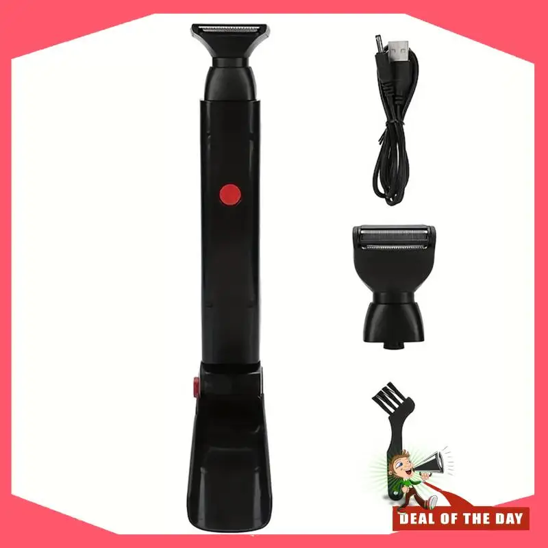 

24-Hour Delivery Facial Hair Trimmer 2 In 1 Electric Back Shaver Rechargeable Foldable Handle Men Body Grooming Tool Back Hair R