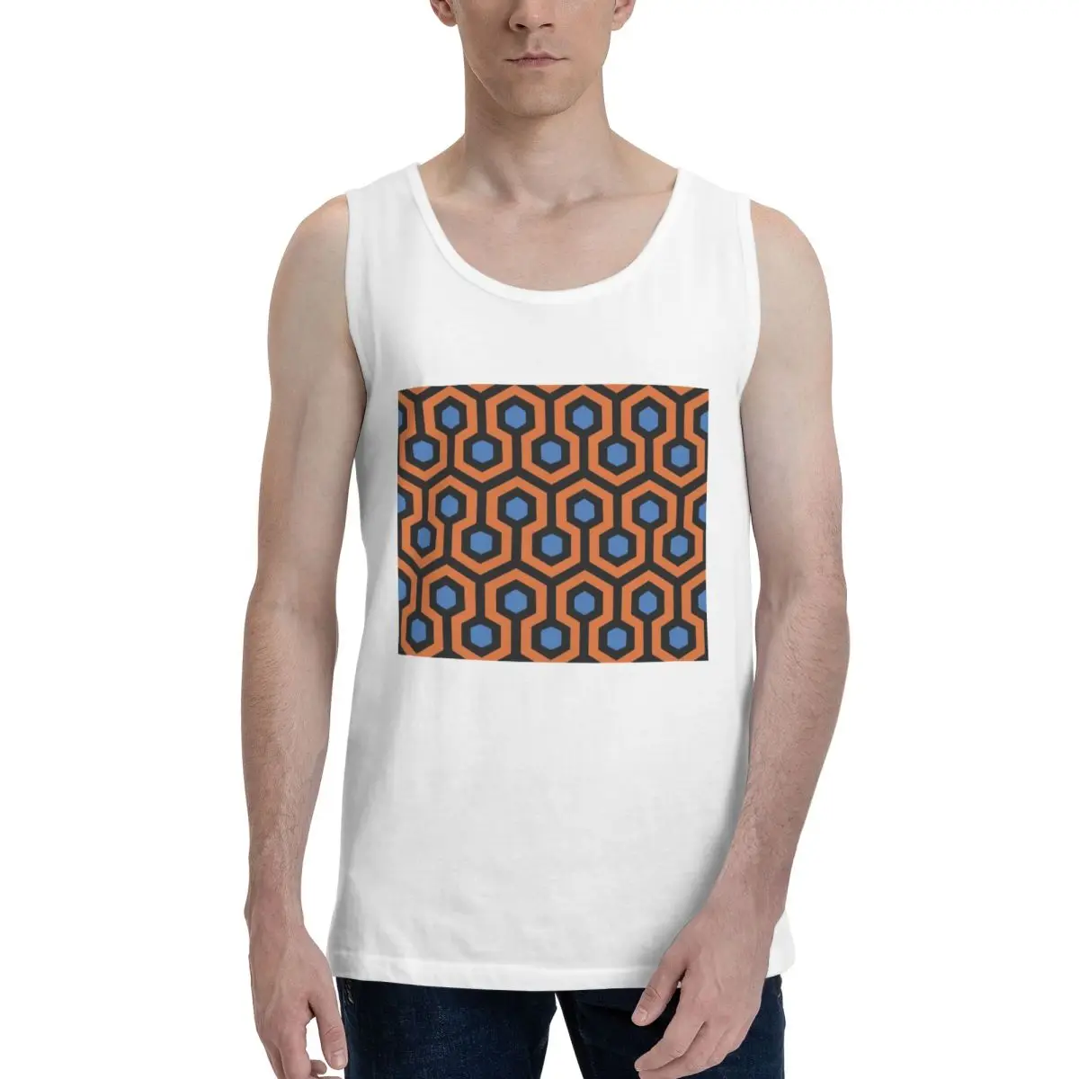 Overlook Hotel Carpet From The Shining PurpleGreen Men's Sweatshirt Vest Sleeveless Clothing Tees Men Tank Tops T-shirt