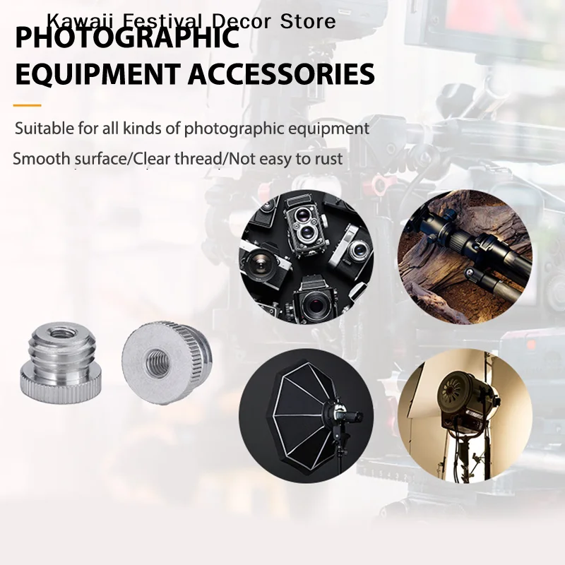 1PC Threaded Screw Mount Adapter 1/4 3/8 to 5/8 Female Male for Laser Level Tripod Converter SLR Camera Photo Studio Accessories