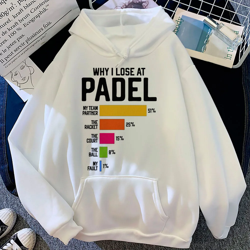 

Padel hoodie modern style graphic anime elegant athleisure youthful girl pullover elegant funny anime harajuku