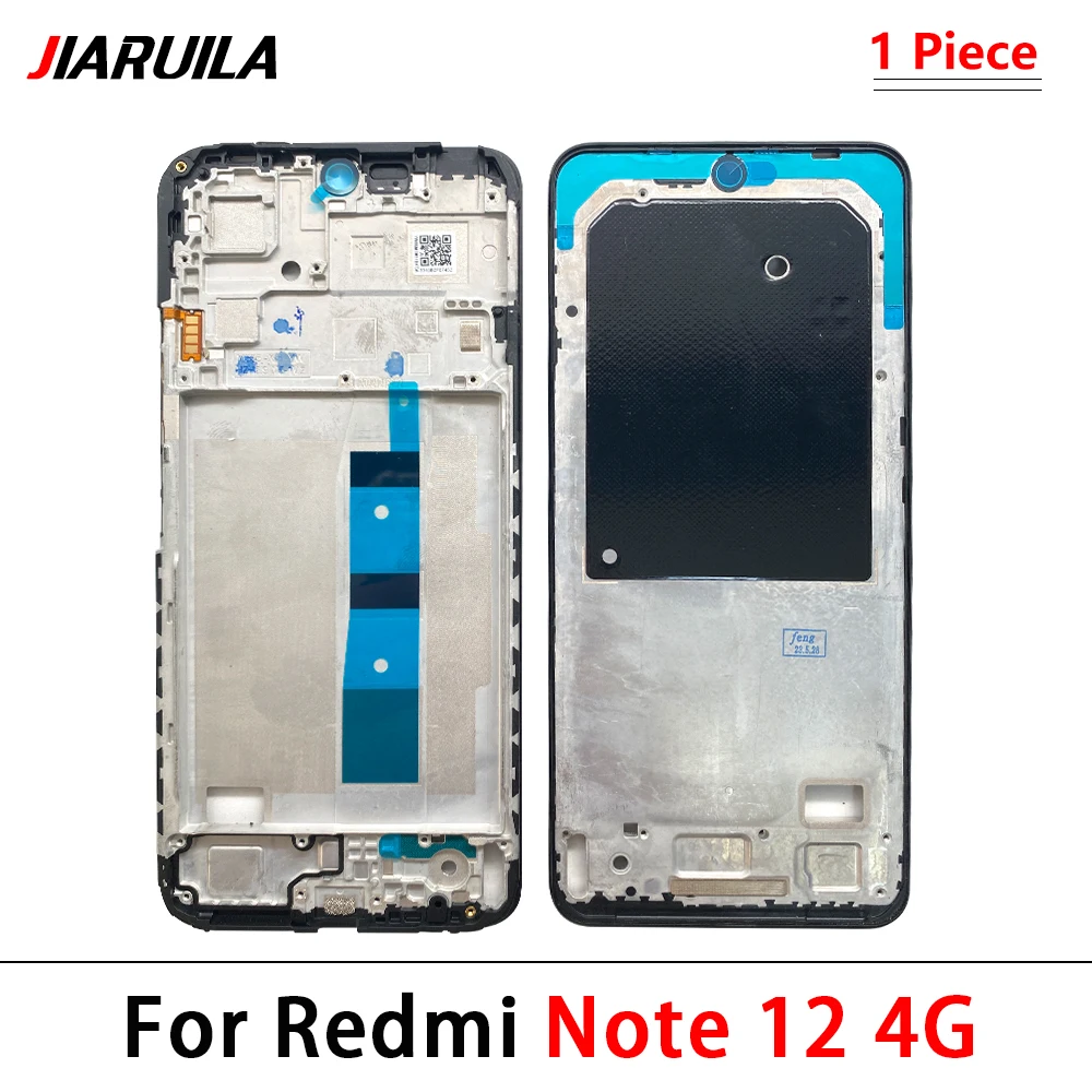 Housing Middle Frame LCD Bezel Plate Panel Chassis For Xiaomi Redmi Note 12 Pro 4G 5G 12s Front Frame Housing Bezel Repair