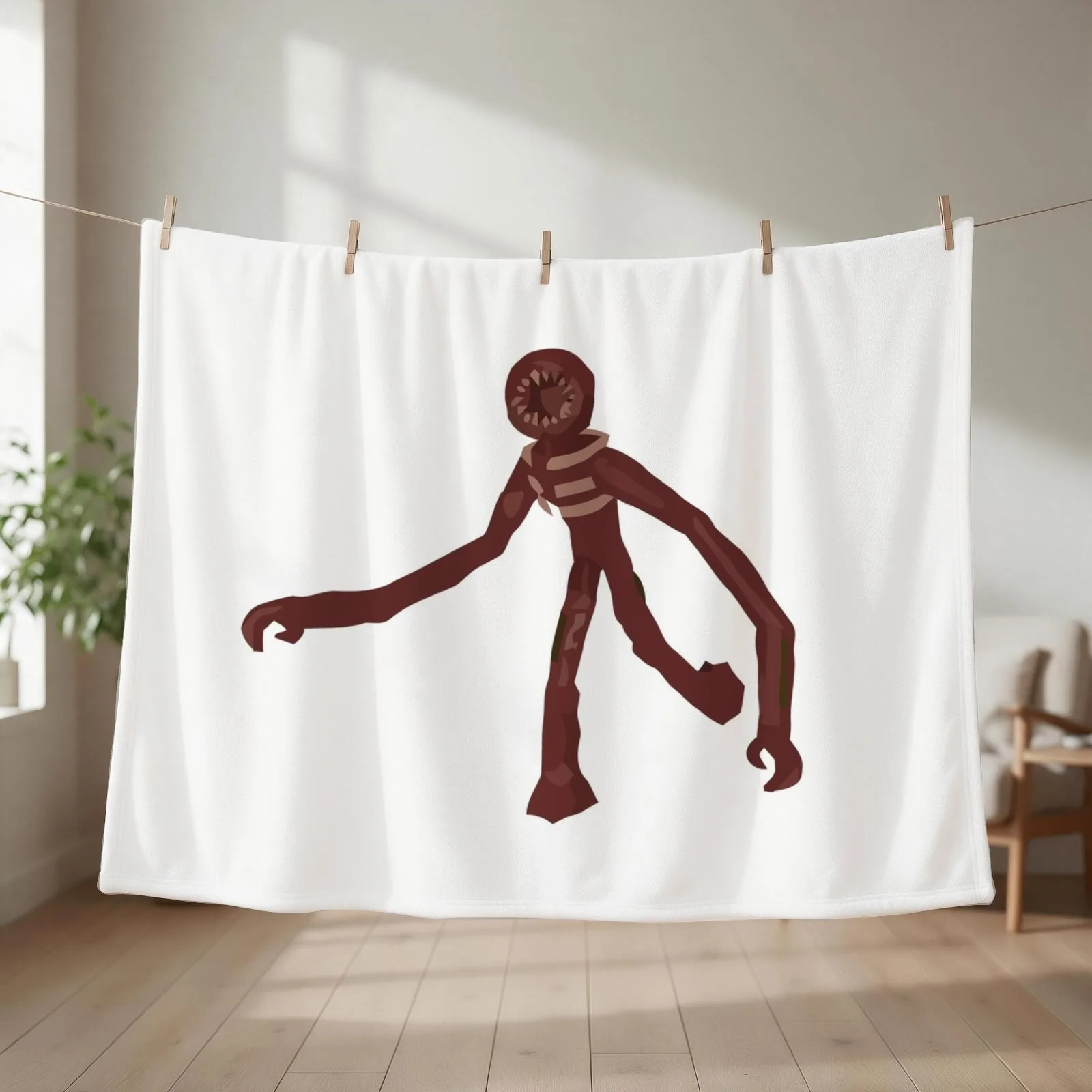 DOORS ?? Figure hide and Seek horror Throw Blanket couch cozy soft plush fuzzy picnic outdoor blanket