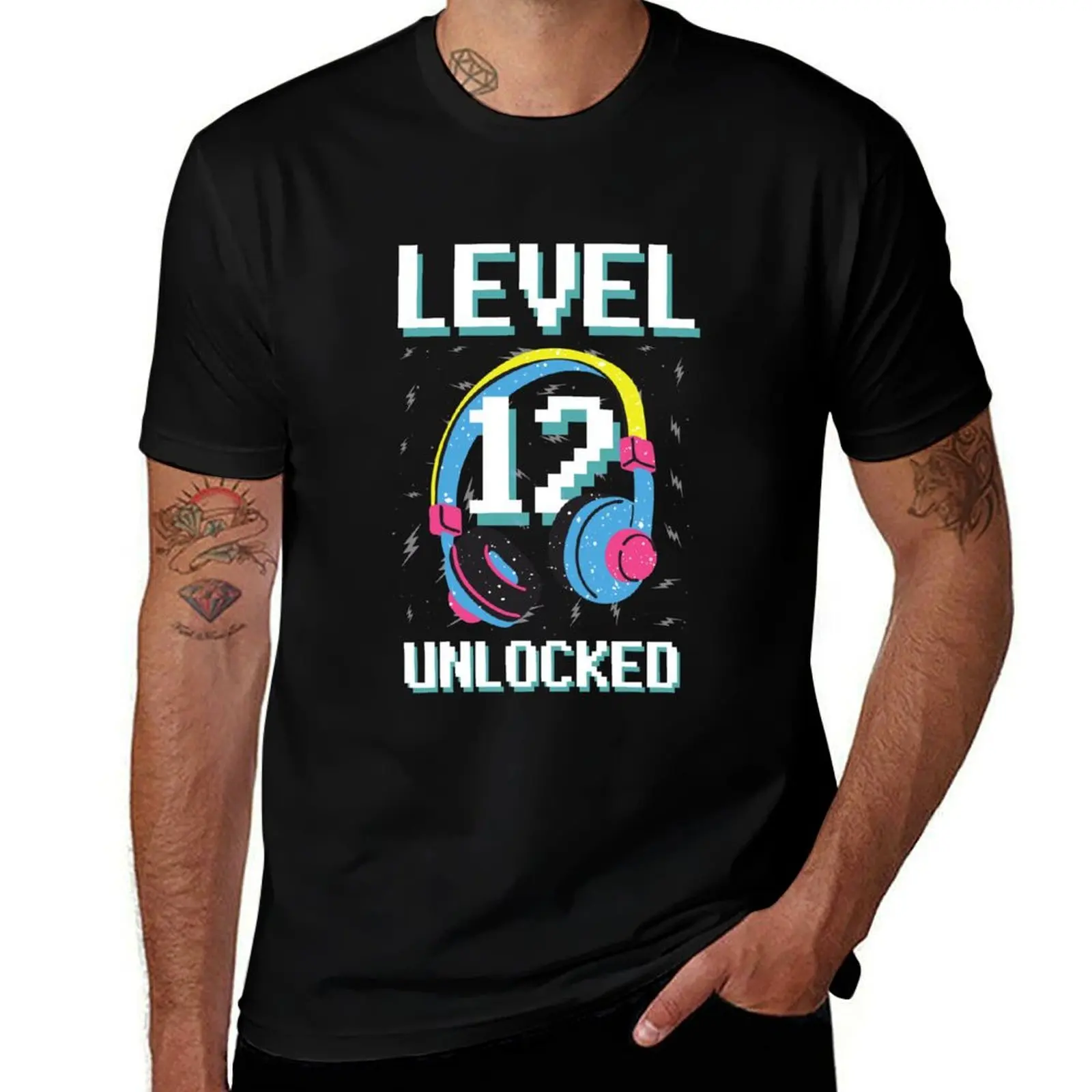 

Level 12 Unlocked Gaming Birthday Shirt With Age T-Shirt custom shirt custom t shirt customs t for men
