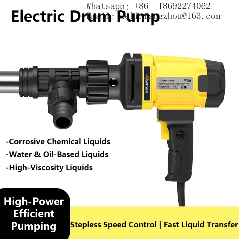 CAVITT 1800W High Pressure Electric Drum Transfer Pump OEM for Diesel Hydraulic Oil Chemical Heavy Duty Industrial Use