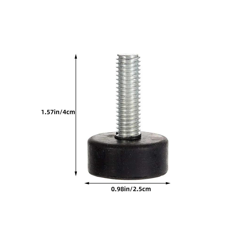 5Pcs Heavy Duty Adjustable Furniture Leveling Feet Rubber Bottom Screw on for Tables Cabinets Equipment Floor Protection