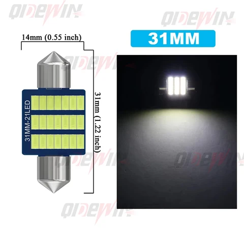 Festoon C5w Led 41 мм 21 30 36 Светодиодная лампа Smd 3014 Smd Лампа для чтения Салон автомобиля Белый DC 12 В