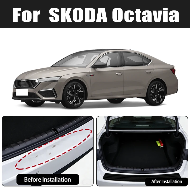 

Universal Anti-scratch Car Trunk Door Sill Plate Protector For Skoda Octavia Fabia Rapid Superb Kodiaq Karoq Kamiq Roomster