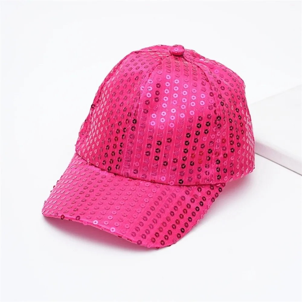 Cowboy Caps Sequin Sequins Baseball Cap Shiny Brilliant Sun Cap Hip Hop Creative Glitter Peaked Cap Stage Show
